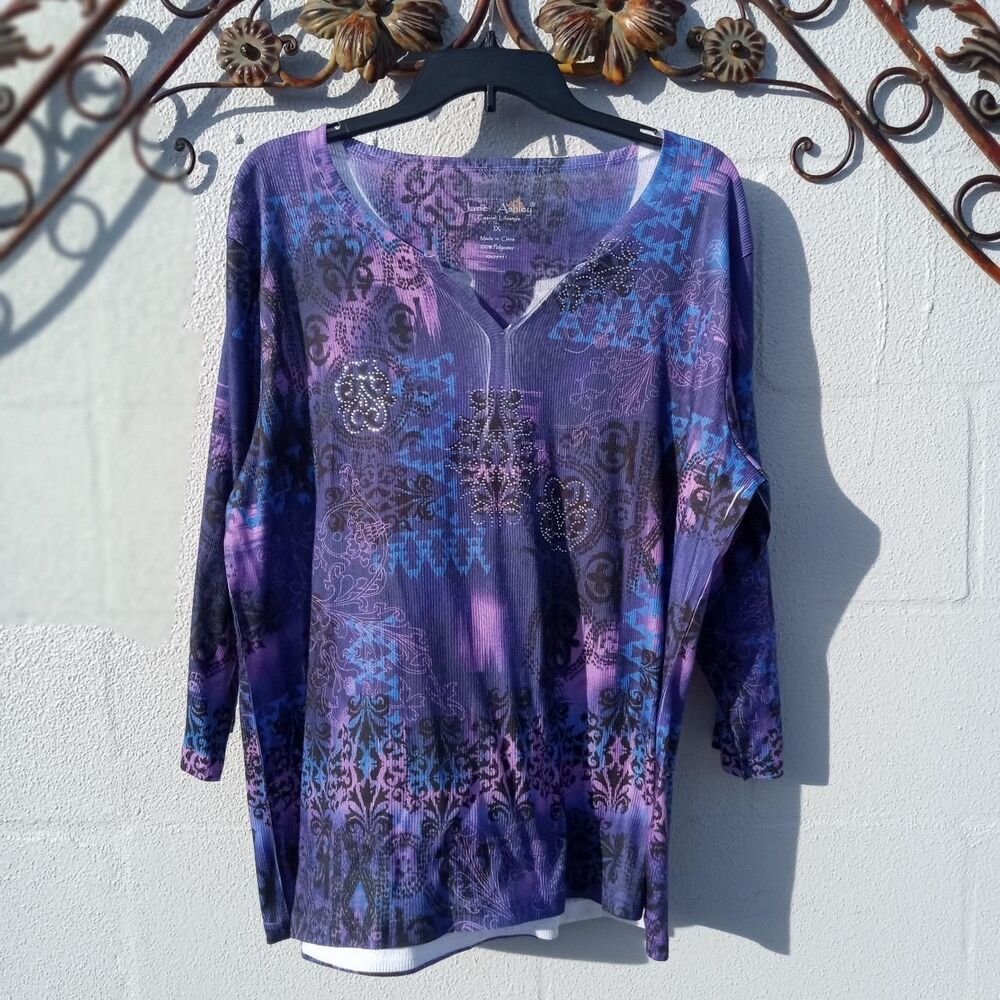 Jane Ashley Casual Lifestyle Ladies 1X blouse